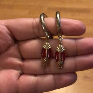 Vintage Hoop Dangle Earrings